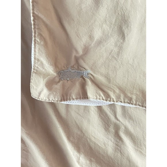 Vtg Tarponwear By Simms Short Sleeve Vented Nylon Fishing Shirt Beige Mens Med - Picture 2 of 9